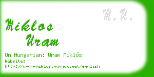 miklos uram business card